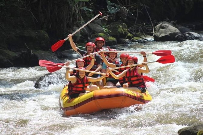Ayung River Half-Day White Water Rafting Bali in Ubud - Getting ready for a shared raft