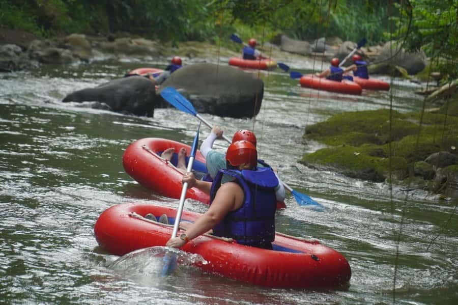 Bali : ATV and Tubing Adventure by Beji River Adventure - Tubing the Ubud River after the engine noise