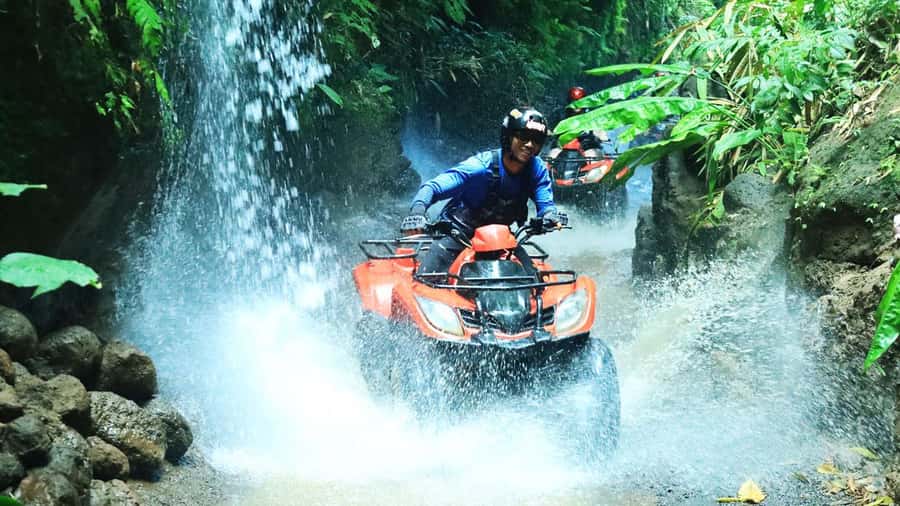 Bali: ATV Quad Bike, Monkey Forest, Jungle Swing with Lunch - The ATV ride through mud, tunnels, and rice fields