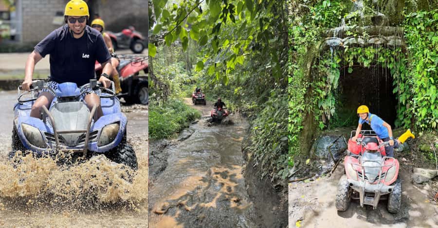 Bali: ATV Ride Adventure with track river bank, dense forest - Starting with the Snake Track