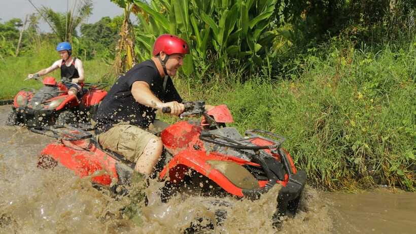 Bali ATV Ride in Ubud through Tunnel, Rice Fields, Puddles - Lunch, Showers, and an Infinity Pool After the Mud