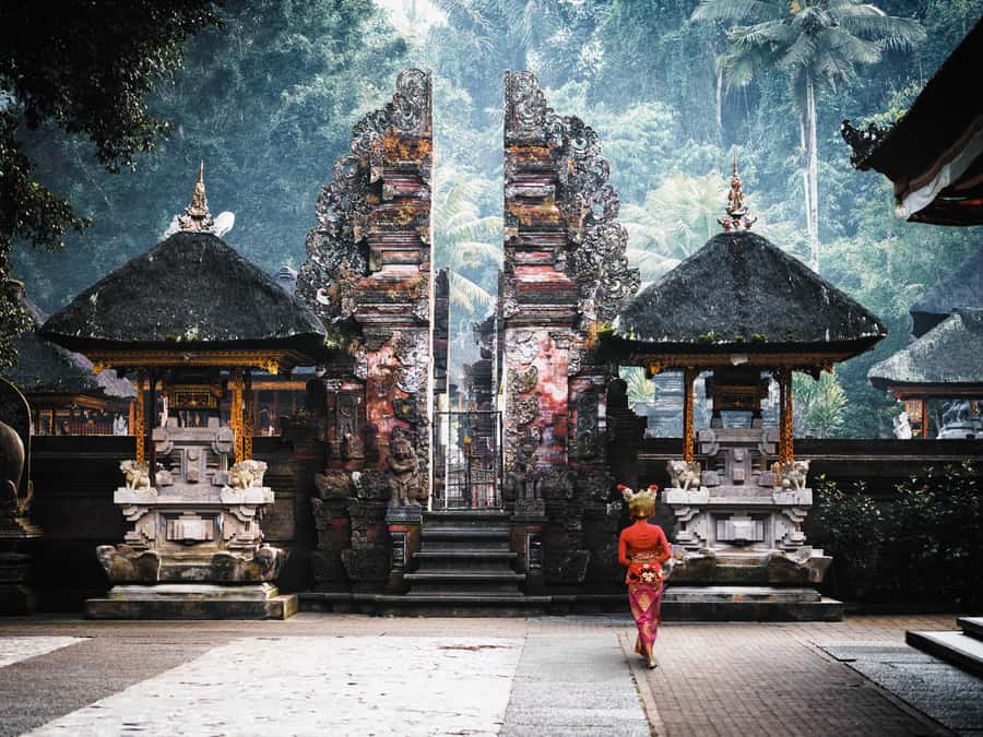 Bali: Balinese Spiritual Journey with purification ceremony. - Goa Gajah, a cave with a mysterious entrance