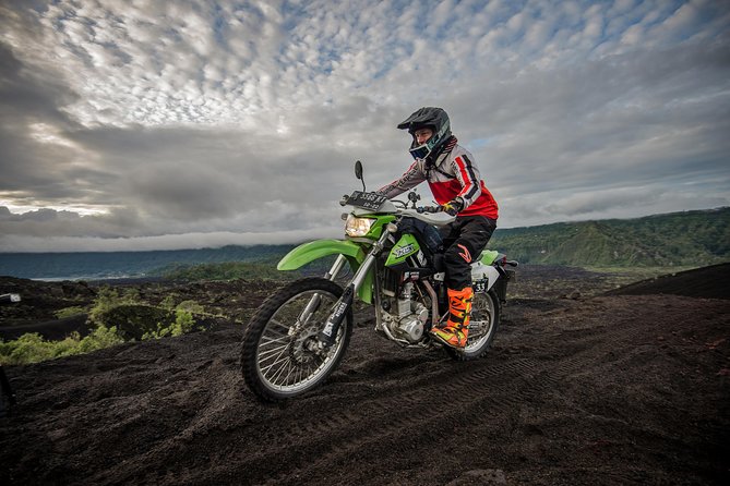 Bali Dirt Bike Adventure - Mount Batur crater and volcanic black sand