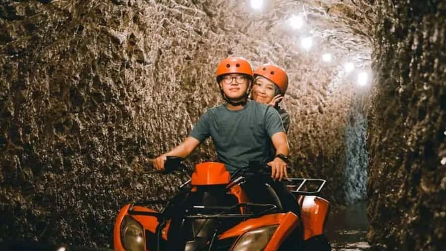 Bali: Gorilla Cave ATV and Lazy River Tubing & Cretya Sunset - ATV tracks from Bresela village to Gorilla Face Cave