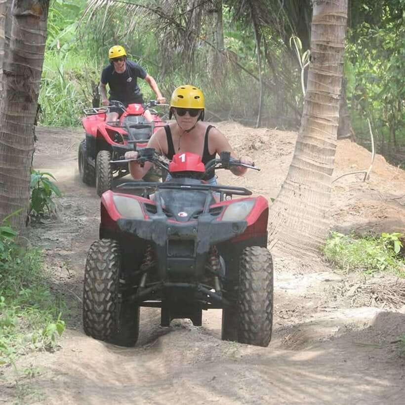 Bali: Guided Quad Bike Ride with Waterfall and Swing Options - Lunch and the practical side of the ride
