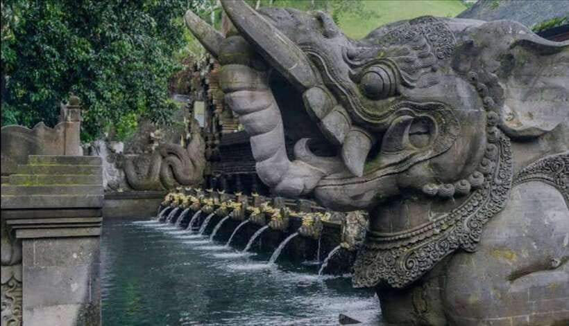 Bali: monkey forest, rice terrace, water temple, waterfall - Ending at 40-meter Tegenungan Waterfall