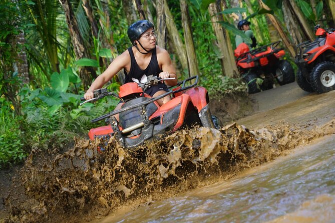 Bali Quad Bike Adventure - Monkey Forest and Tegenungan Waterfall - Walking through Sacred Monkey Forest