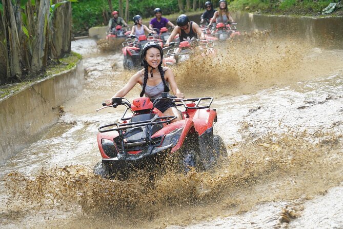 Bali Quad Bike Through Gorilla Cave - Monkey Forest and Waterfall - Tegenungan Waterfall and the price of a short stop