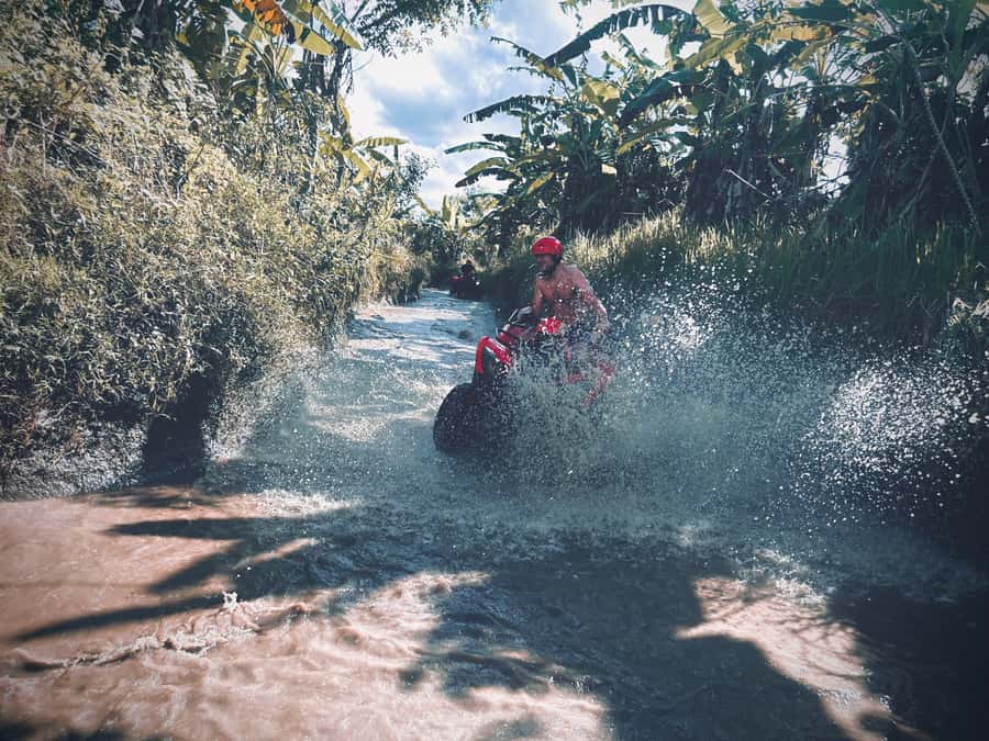 Bali: Ubud Gorilla Cave Track ATV & Waterfall Tour with Meal - Guide quality and how much help you can expect