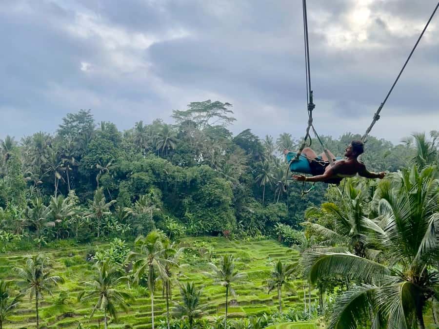 Bali/Ubud: Swing, Zipline & SkyBike Rice Terrace Adventure - Arriving at a private Ubud rice terrace