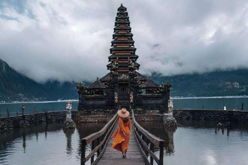 Batur Volcano Jeep Tour & Explore Best Waterfall in Bali - Pura Jati and the waters of Lake Batur