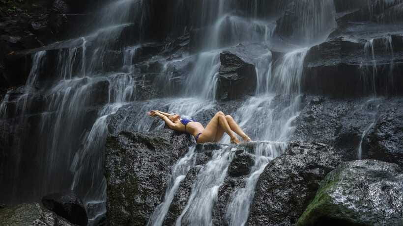 Cretya Ubud, Rice Terrace, Temple & Waterfall Day Tour - Goa Raja Waterfall, a second forest setting