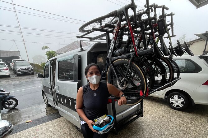 Cycling tour support and evacuation car - Pickup from Ubud, the airport, or Balitri Home and Studio