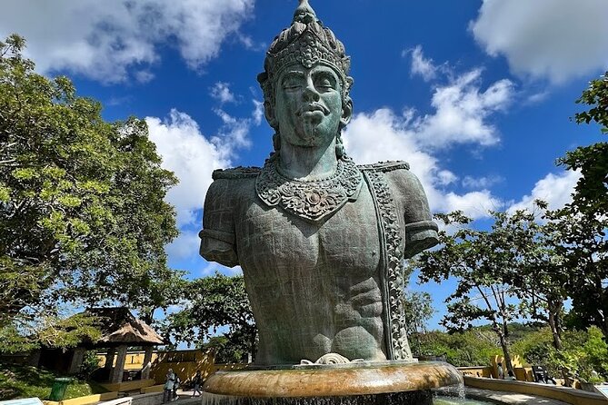 Full Day All Inclusive Uluwatu South Bali Private Tour - Pandawa Beach, white sand and carved figures