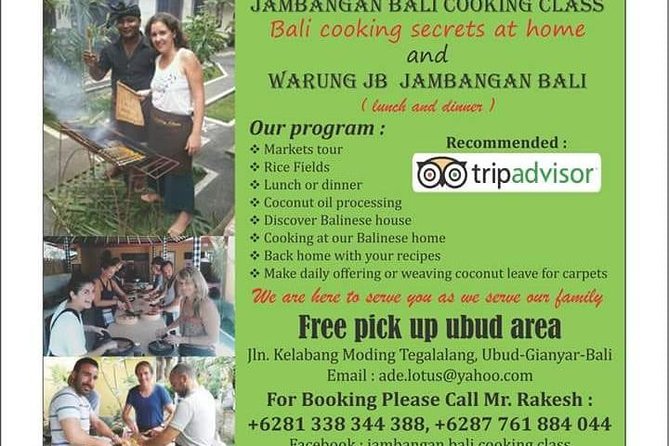 Jambangan Bali Cooking Class - Prepare a Full Balinese Menu