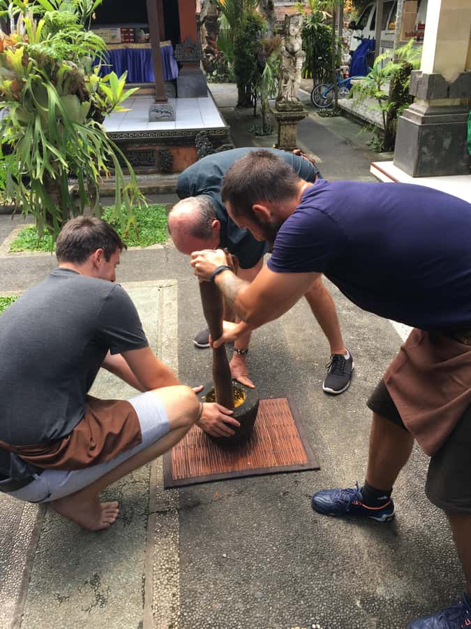 packages cooking class and romantic dinner in a local home - Making an offering for the house temple