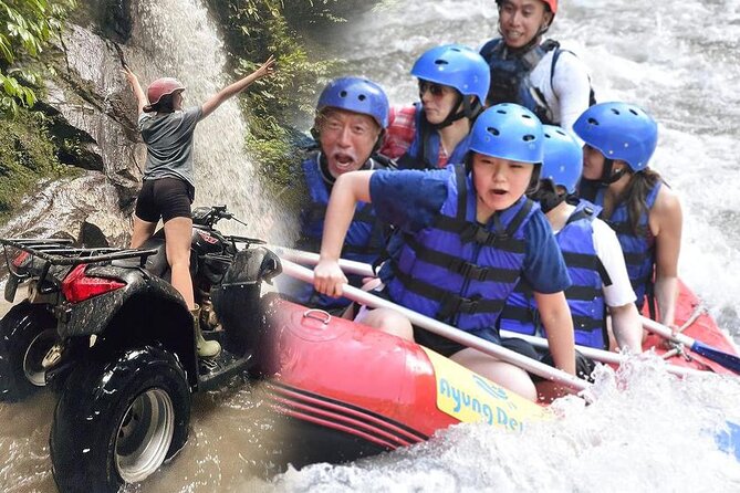Quad Bike Bali With Tunnel, Waterfall and Rafting Adventure - The Waterfall Stop Brings a Change of Pace