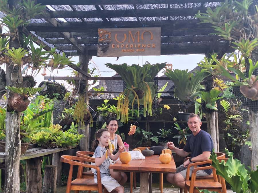 The Authentic Balinese Cooking Experience - Eating your own food beside the fields