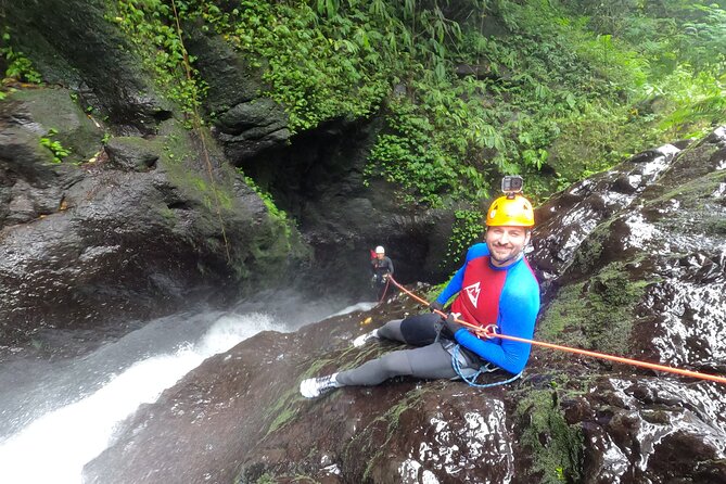 The Natural Canyoning in Alam Canyon - The sunny upper section and its 28-meter rappels