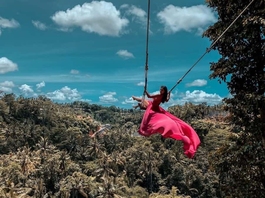 Ubud 3-in-1: Swing, Zipline & SkyBike Adventure - Tirta Empul brings a cultural pause