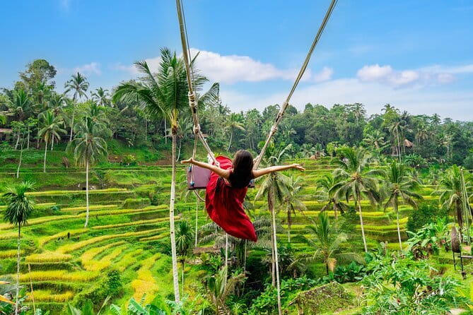 Ubud All-Inclusive Tour with Swing and Lunch - Tegenungan Waterfall brings the first big view