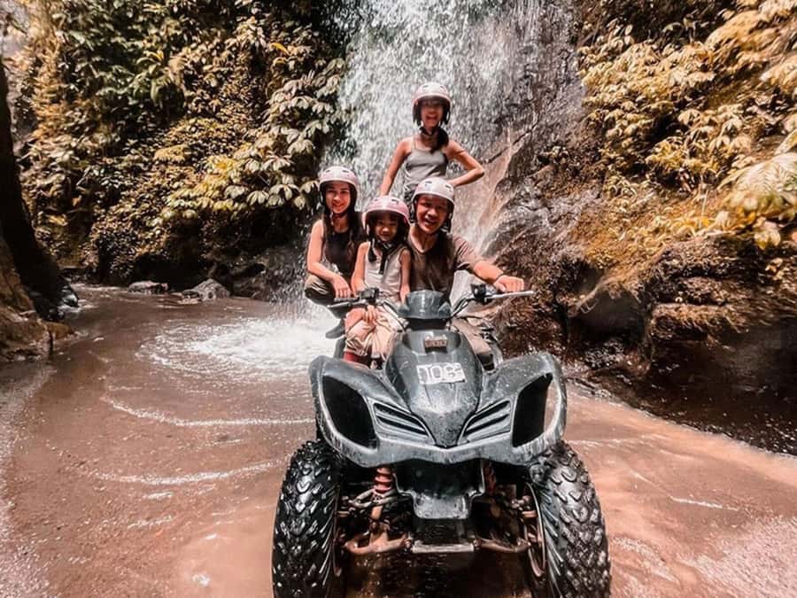 Ubud: ATV Quad Bike Adventure with Lunch - Rice paddies and the first stretch of the route