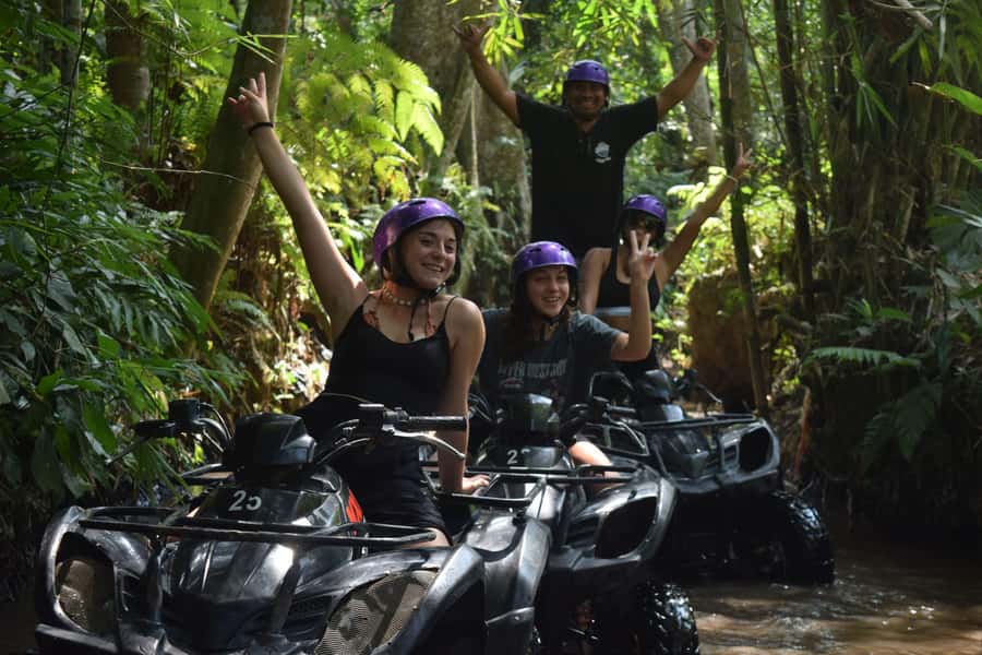 Ubud: ATV Quad Bike Adventure with Lunch - The shower and Indonesian buffet lunch