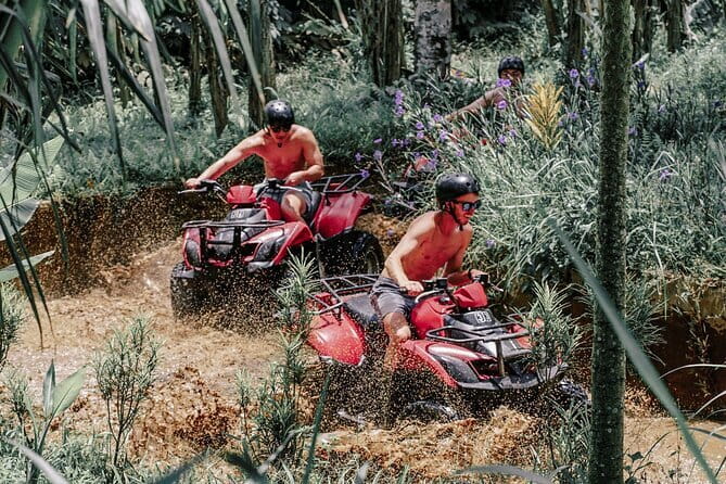 Ubud ATV Quad Bike Adventure with Lunch and Cretya Pool Access - Riding from rice fields to muddy tracks
