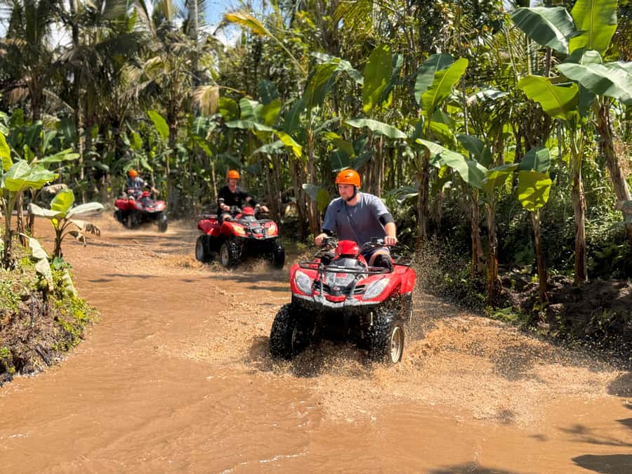 Ubud: ATV Quad Bike & Zip-Line Adventure with Meal - The ATV route, from rice fields to tunnels