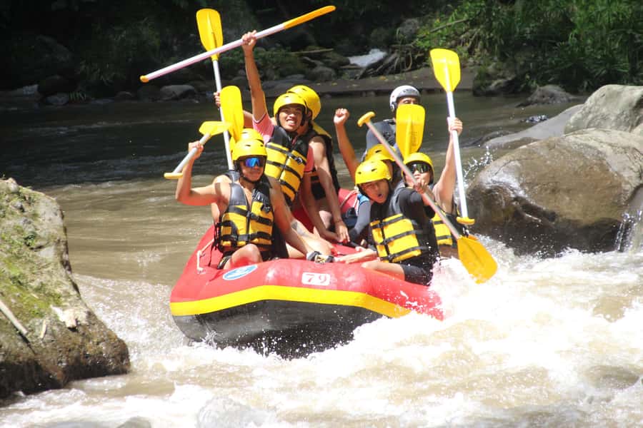 Ubud ATV &Water rafting - ATV tracks through fields, bamboo, and villages