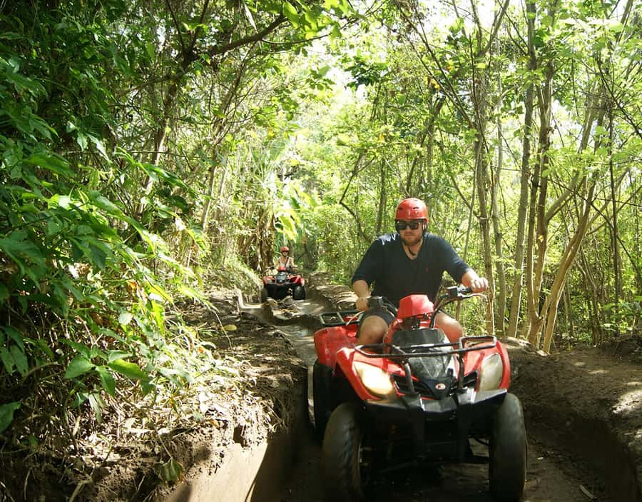 Ubud: Beji River Adventure ATV with Private Tracks - Lunch beside a rice paddy