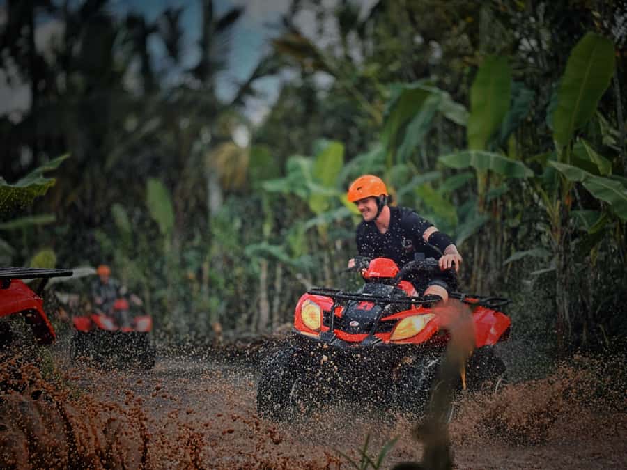 Ubud: Gorilla Face Quad Bike, Jungle Swing, Waterfall & Meal - Three Ubud stops, one full day