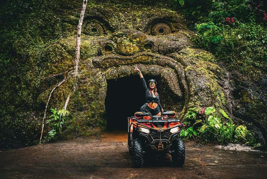 Ubud: Jungle ATV Adventure Waterfall Gorilla Cave and Lunch - Following the jungle trail for 90 minutes