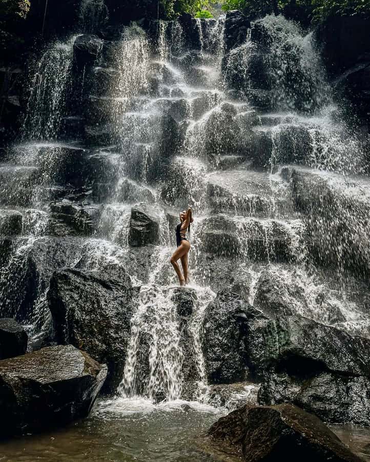 Ubud: Kanto Lampo Waterfalls, Jungle Swing, Rice Terrace - Three waterfalls before the swing