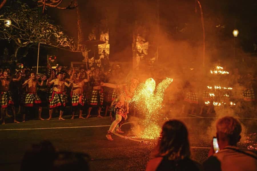 Ubud: Kecak Fire Dance with Transfer & Optional Day Tour - Rice terraces, Jungle Swing, and waterfall