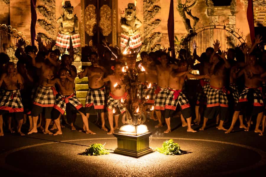 Ubud: Kecak Fire Dance with Transfer & Optional Day Tour - Arriving at the open-air venue