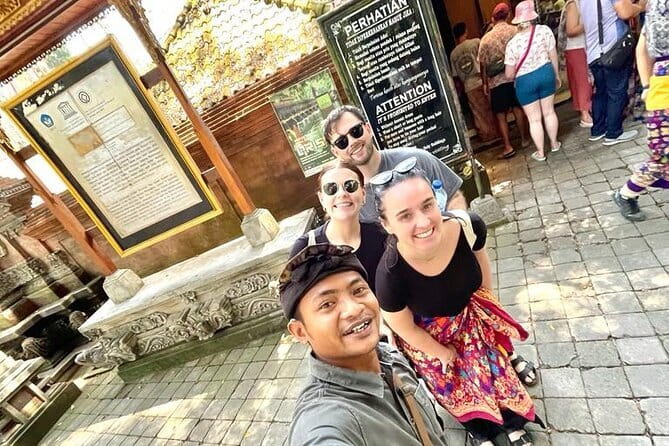 Ubud Monkey Forest Rice Terrace Temple Waterfall Private Tour - Four Bali sights in one private day