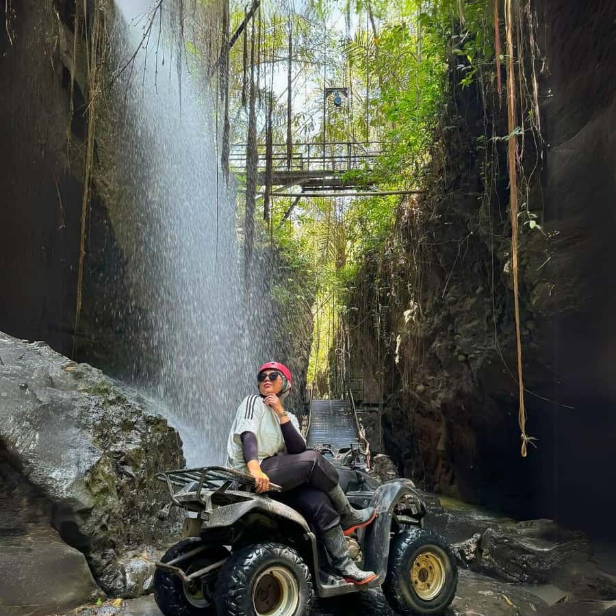 Ubud: Quad ATV Waterfalls & Barong Caves - Lunch, showers, and the useful extras
