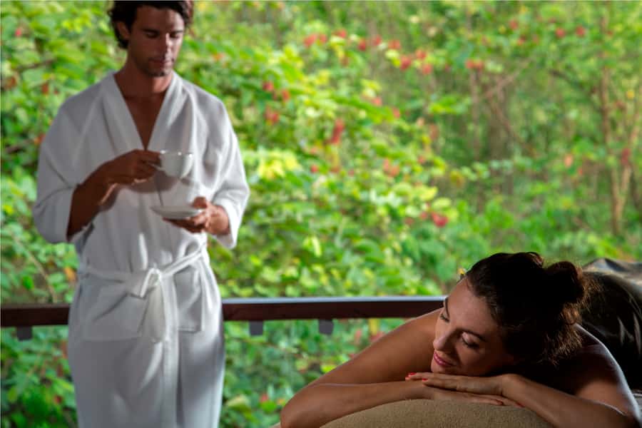 Ubud: Riverside Spa Treatment near Bali Zoo - The waterfall is the real star