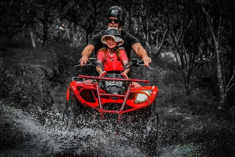 Ubud: Sacred Monkey Forest & Barong Cave ATV with Meal - The ATV ride through Beji River Adventure Bali