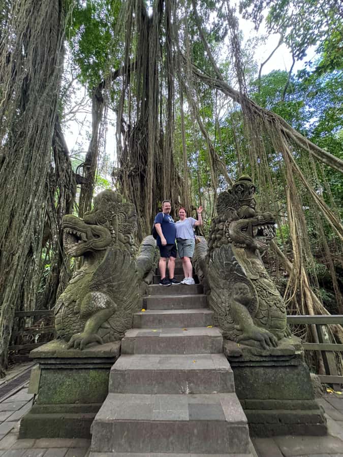 Ubud: Temple, Swing, Waterfall, Rice Terrace & Monkey Forest - Tegenungan Waterfall closes the day outdoors
