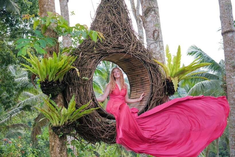 Ubud Tour With Photographer: Waterfalls, Swing & Rice Fields - Tibumana Waterfall adds a second setting