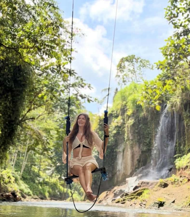 Ubud: Trekking Through Rivers & Forests to Three Waterfalls - Green Canyon’s swing, slide, and optional jumps