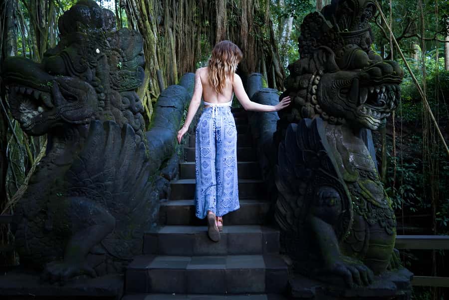 Ubud Village, Waterfall and Kintamani Volcano Private Tour - Monkey Forest brings wildlife and a temple together