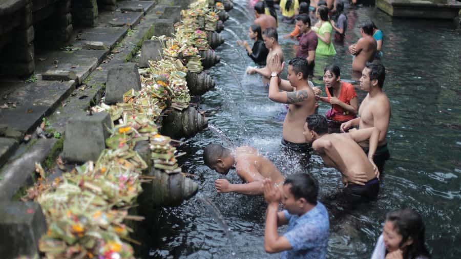 UBUD : Water Temples, Waterfalls, and Rice Terraces Tour - Ulu Petanu Waterfall’s tropical setting